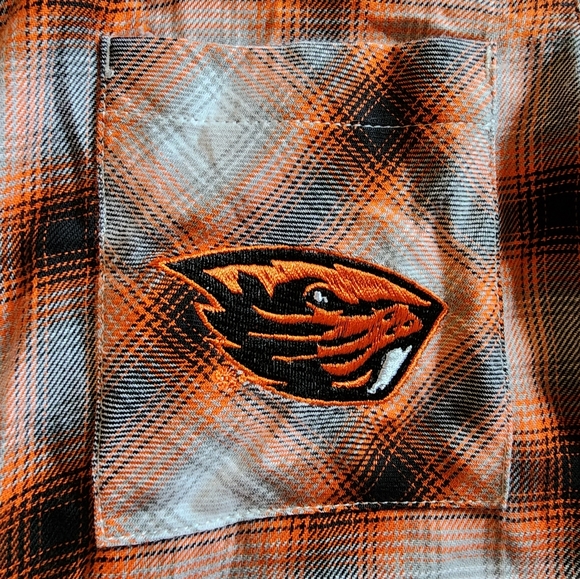 Oregon State Beavers Womens Long Roll Sleeve Button Up Tunic Shirt Small NWOT - Picture 6 of 7